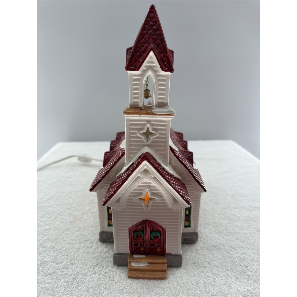 Dept 56 The Original Snow Village Good Shepherd Chapel Vtg 1992 EUC Light Works!